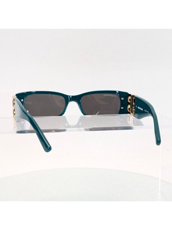 Balenciaga BB0096S 006 Sunglasses Womens Green Gold Grey Rectangle Shape 51 mm main image 5
